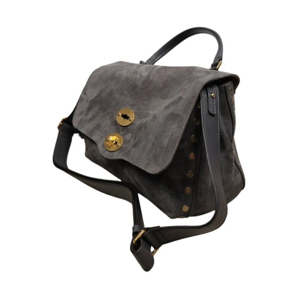 Zanellato Grijze Leren Postina Tas Gray Dames