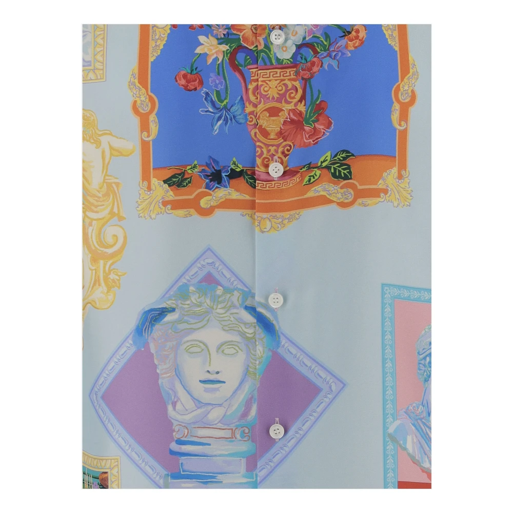Versace Rode Stijlvolle Overhemden Multicolor Heren