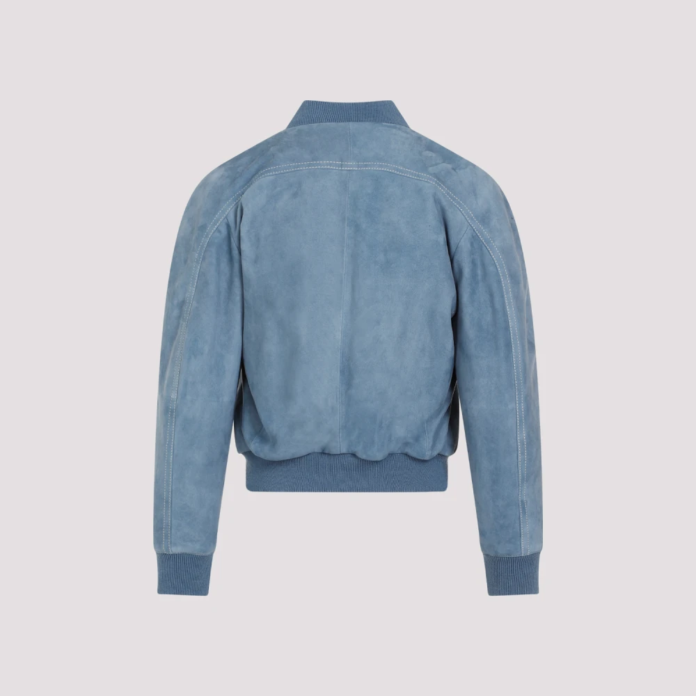 Chloé Blauw Suède Leren Jas Blue Dames