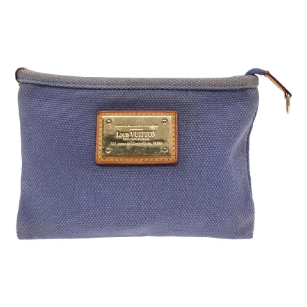 Louis Vuitton Vintage Pre-owned Canvas clutches Blue Dames