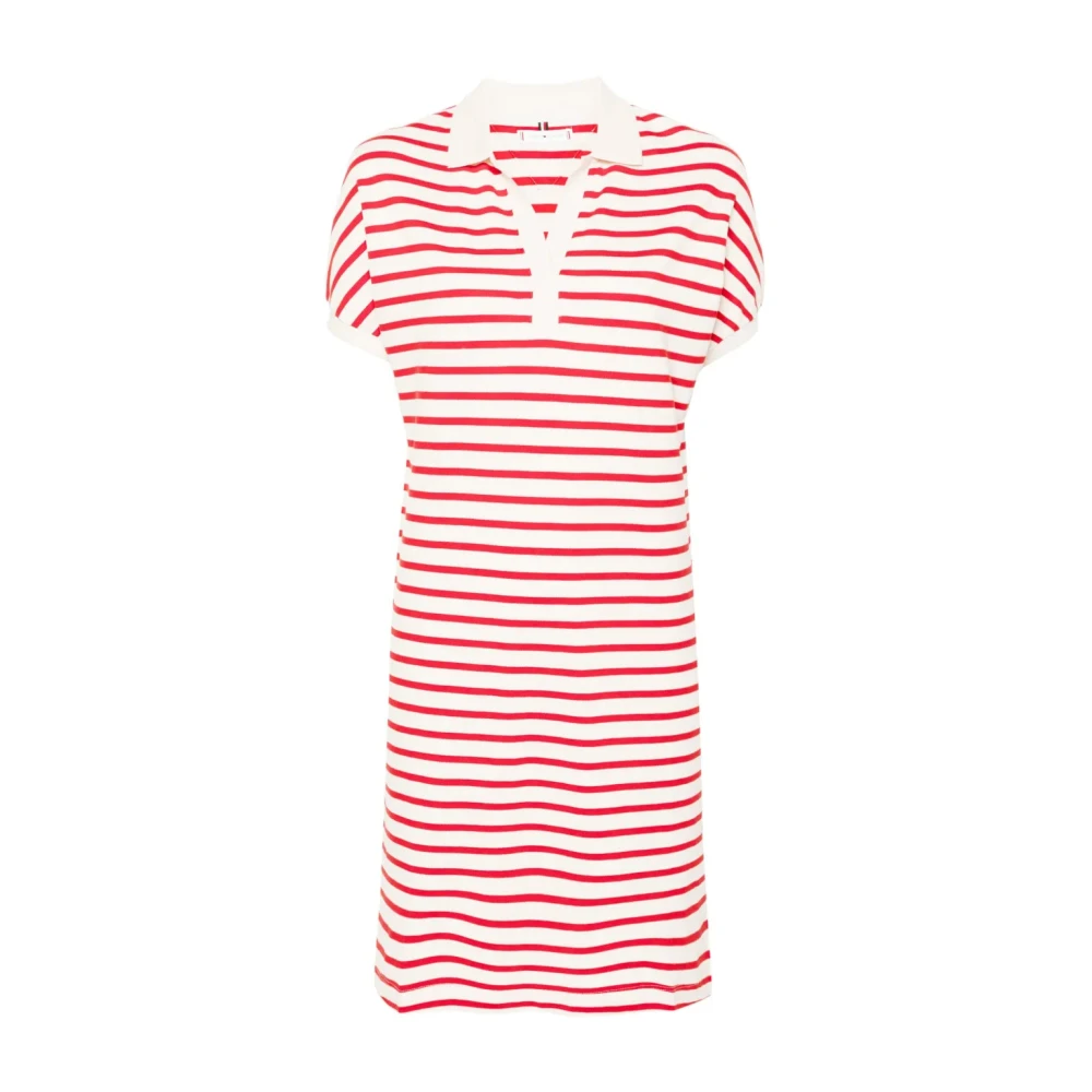 Tommy Hilfiger Women's White Lyocell Polo Midi Dress