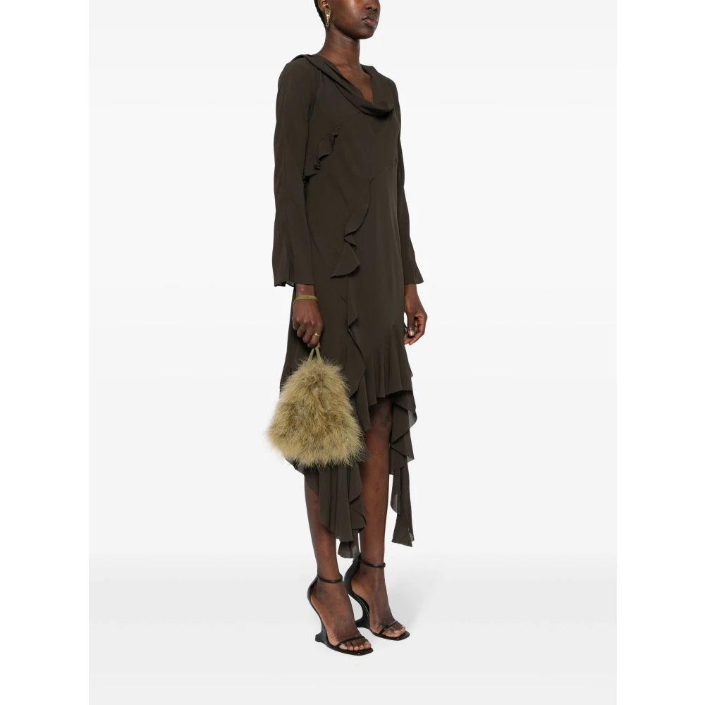 Yves Salomon Veren Clutch Tas Green Dames