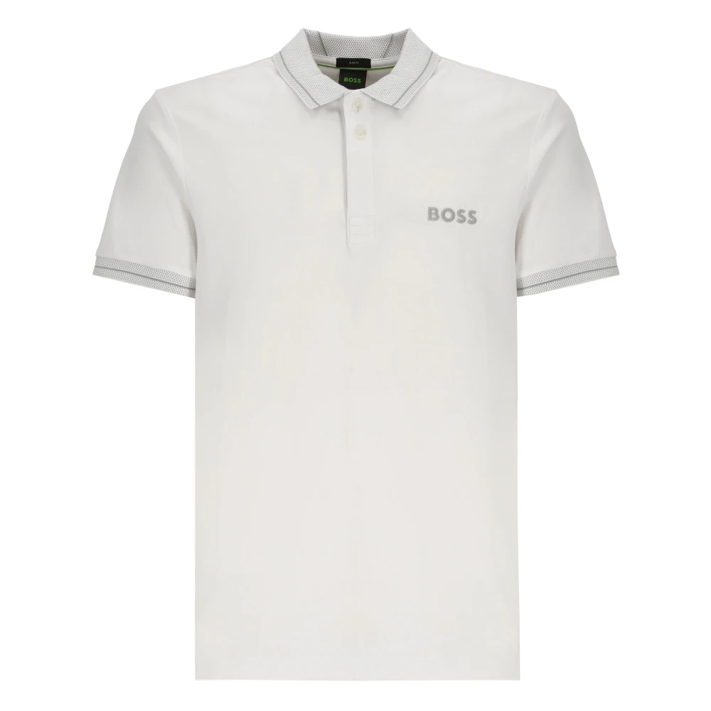 BOSS Green Poloshirt met labelprint model 'Paule'