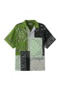 chemise-en-coton-vert-a-manches-courtes