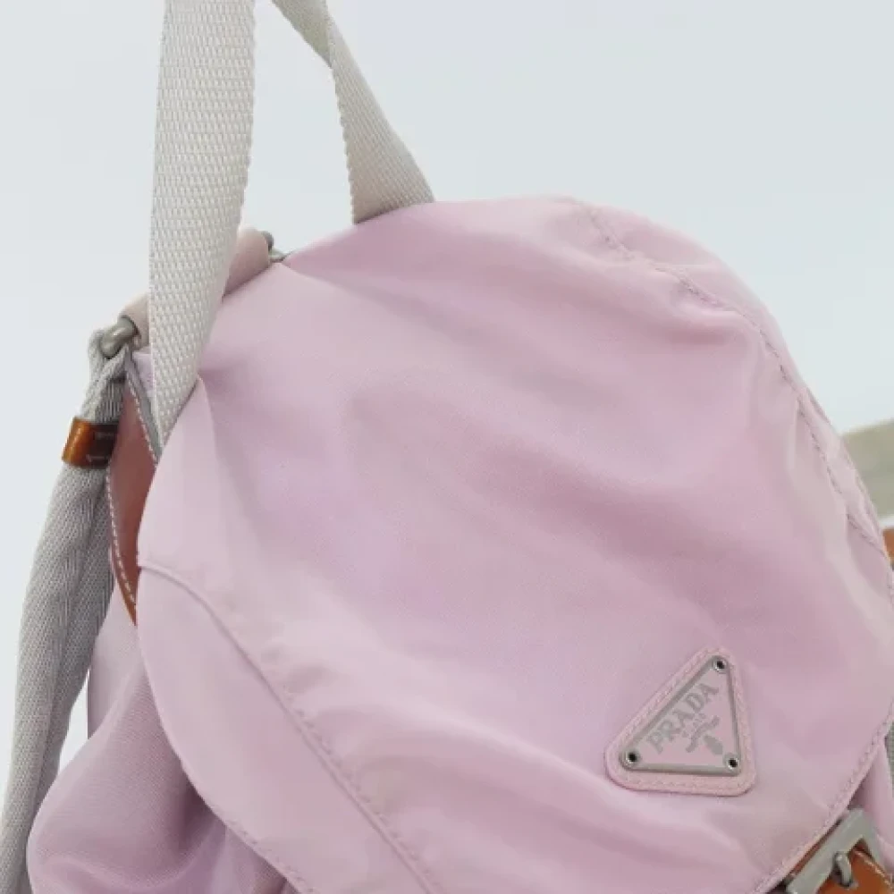 Prada Vintage Pre-owned Nylon backpacks Pink Dames