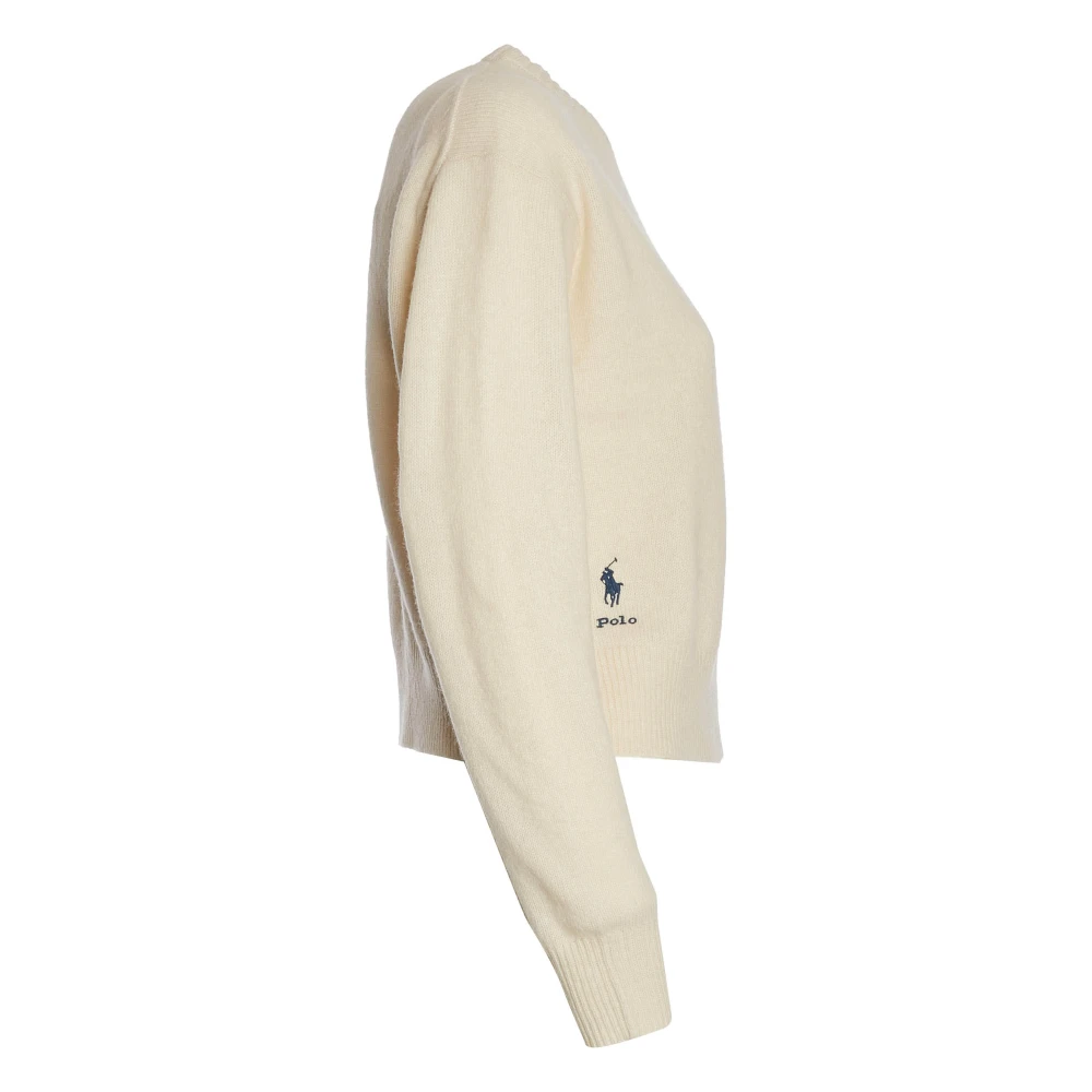 Polo Ralph Lauren Kasjmier Ribtrui Bianco Beige Dames