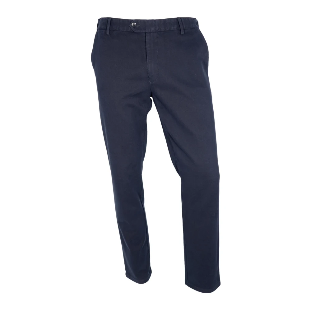 Meyer Men's Blue Chinos, W42 L32, Travel Chino Trousers
