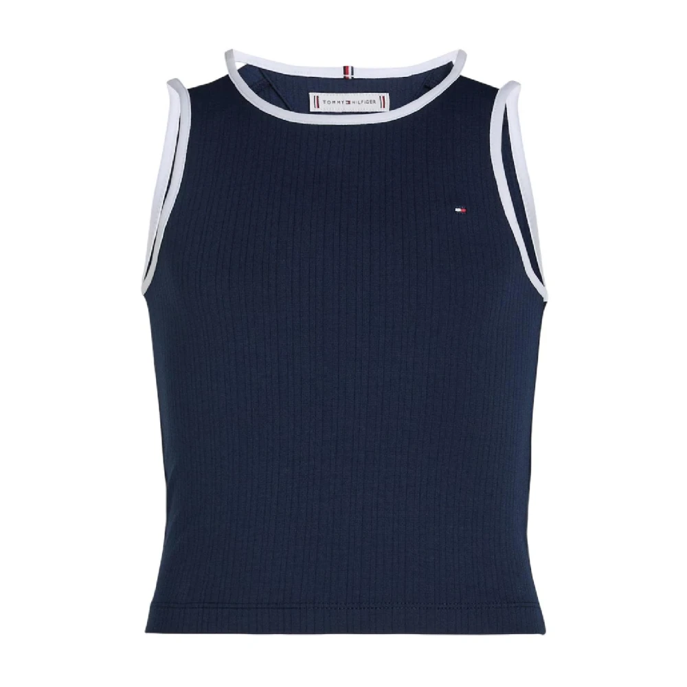 Tommy Hilfiger Girls Blue Kids Sleeveless Tops, 14 Y, Sleeveless Top