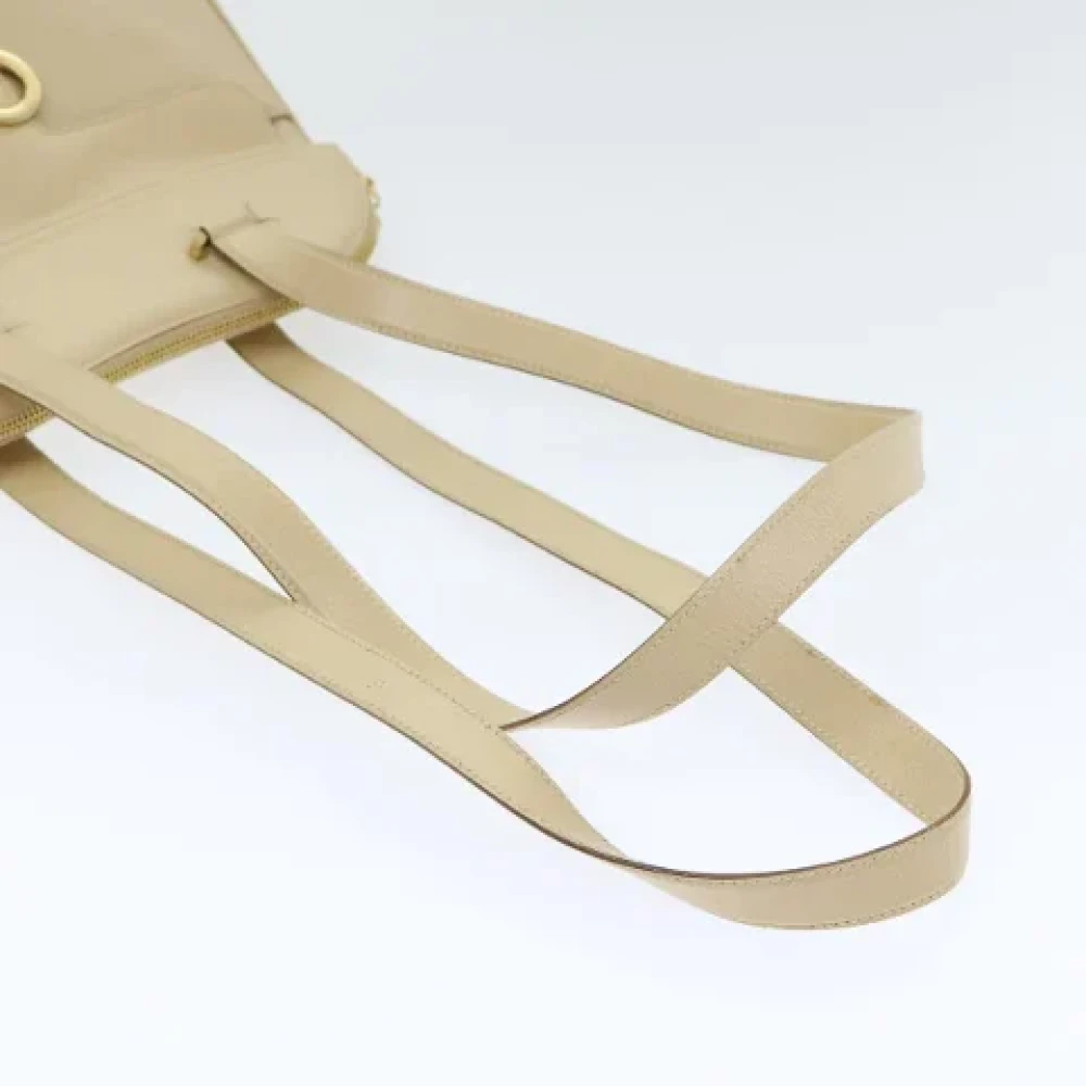 Salvatore Ferragamo Pre-owned Leather shoulder-bags Beige Dames