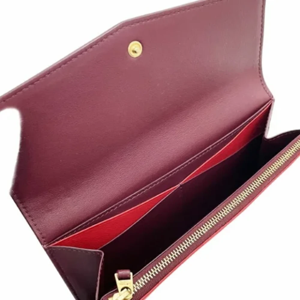 Bottega Veneta Vintage Pre-owned Leather wallets Red Dames