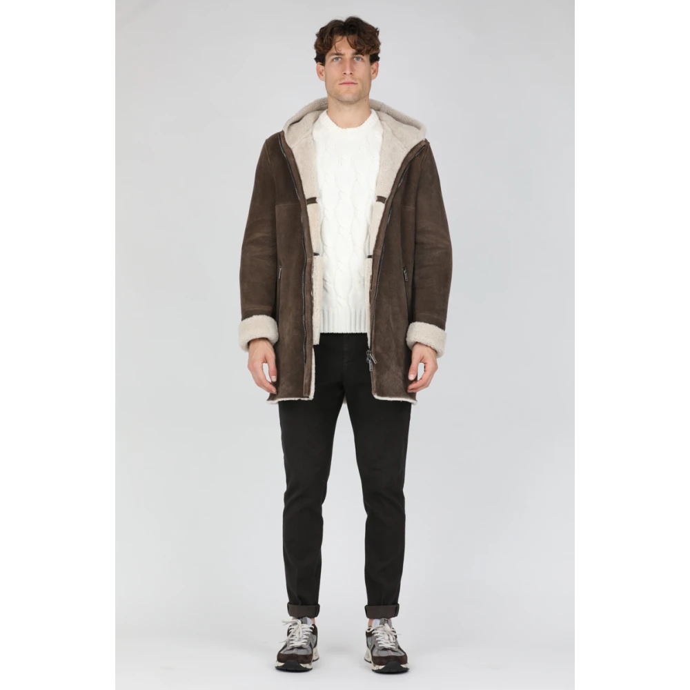 Gran Sasso Gebreide wollen en kasjmier trui met ronde hals Beige Heren