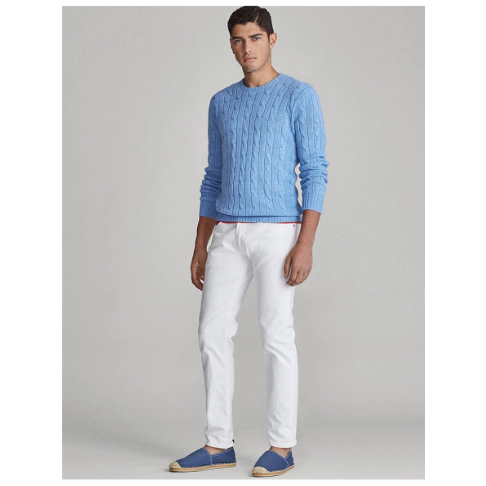 Polo Ralph Lauren Klassieke Italiaanse kasjmier trui Blue Heren