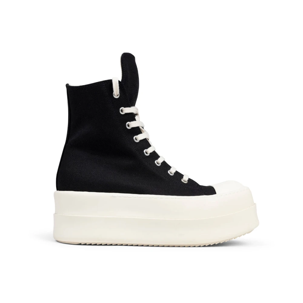 Rick Owens Premium Leren Bumper Sneakers Black Heren