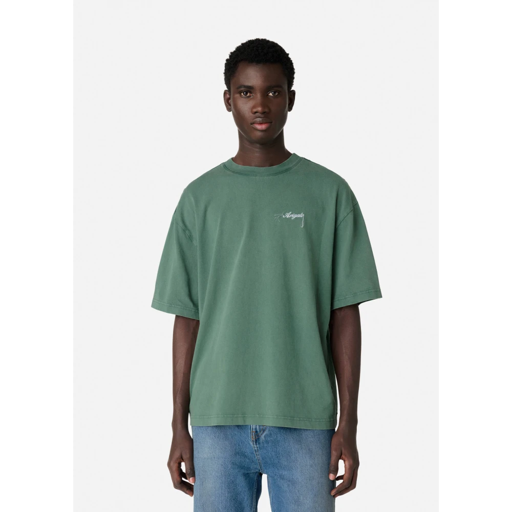 Axel Arigato Eer Gewassen T-shirt Green Heren