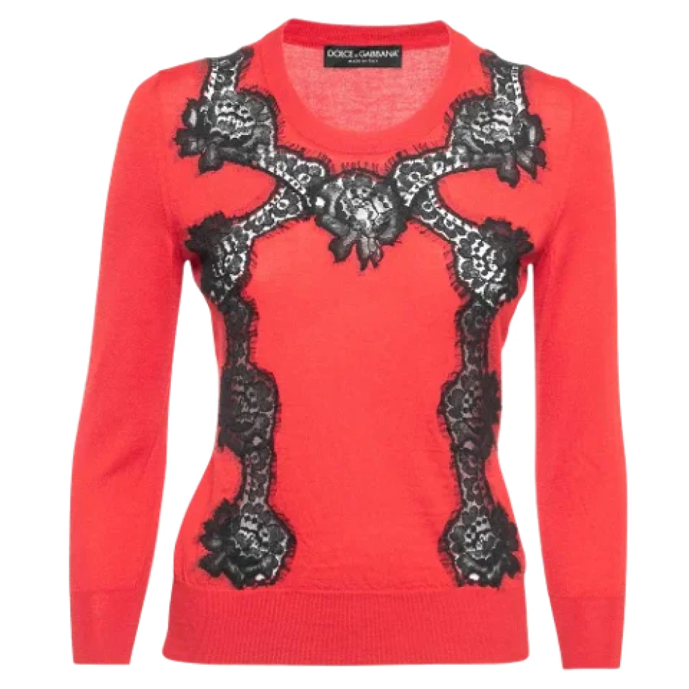 Dolce & Gabbana Pre-owned Cashmere tops Red Dames