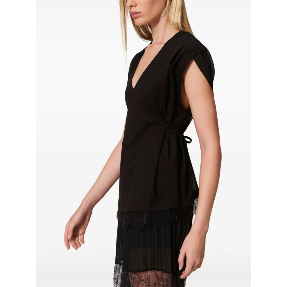 Twinset Zwarte Top voor Vrouwen Black Dames