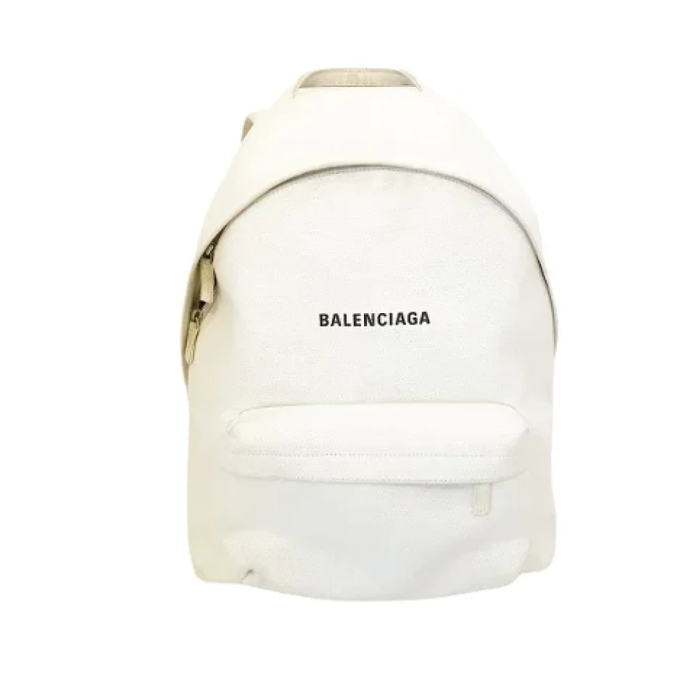 Balenciaga Vintage Pre-owned Canvas backpacks White Dames