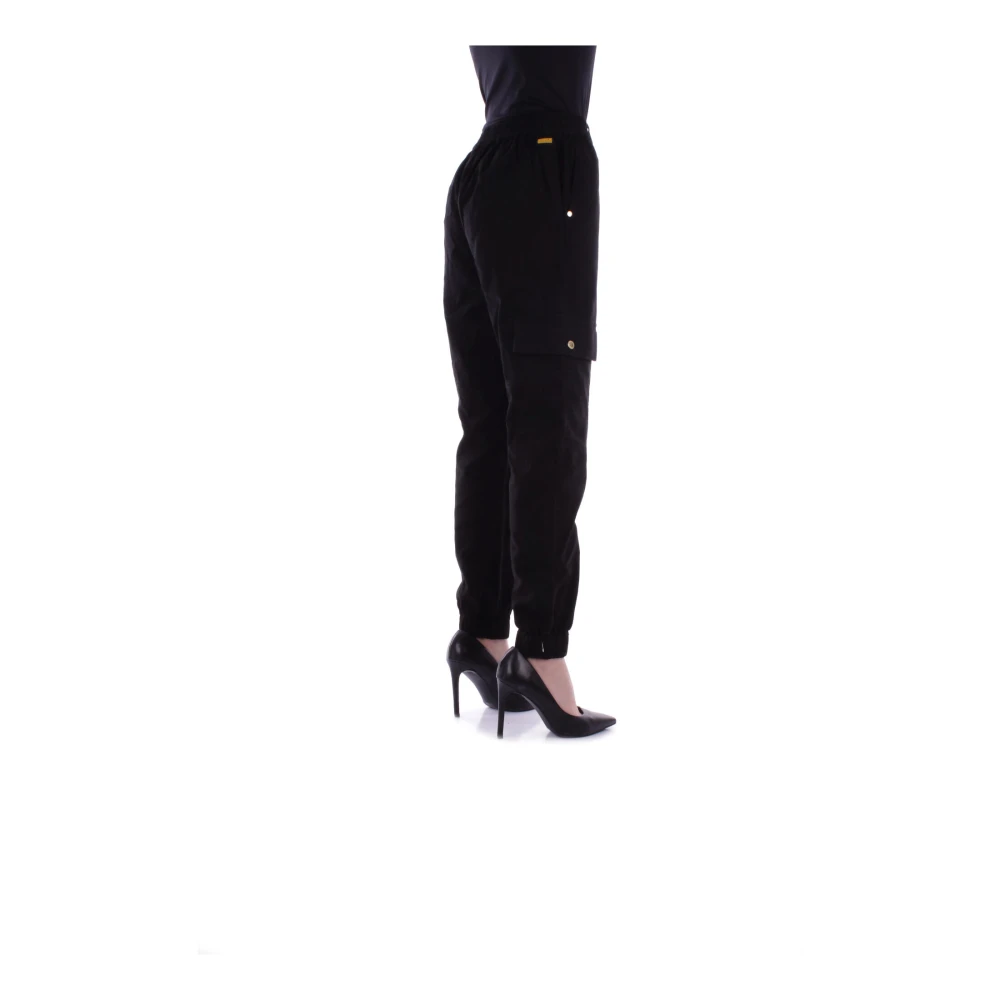 Barbour Zwarte broek met logo Black Dames