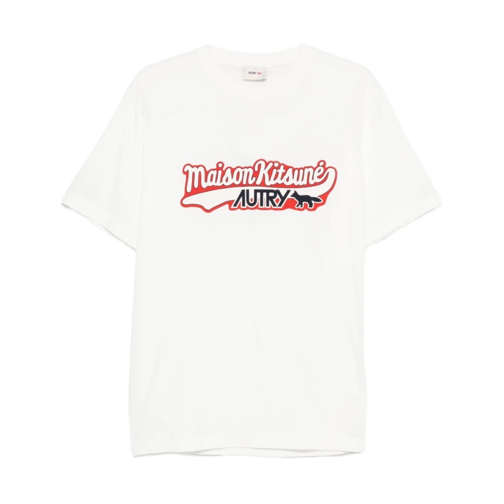 Maison Kitsuné Varsity Tee-Shirt - Male - T-Shirts - White - M - Tops