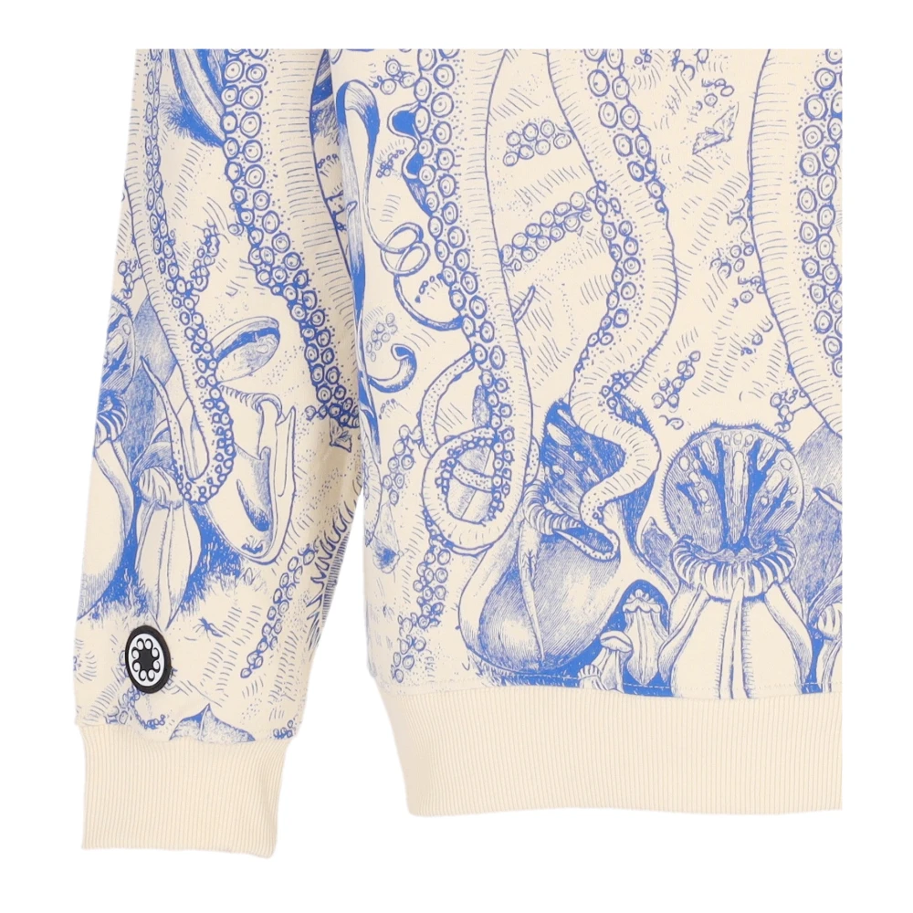 Octopus Botanische Hoodie Crème Heren Beige Heren