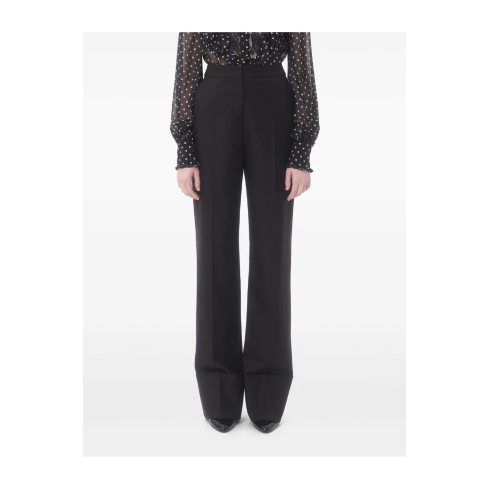 Valentino Zwarte rechte broek Black Dames