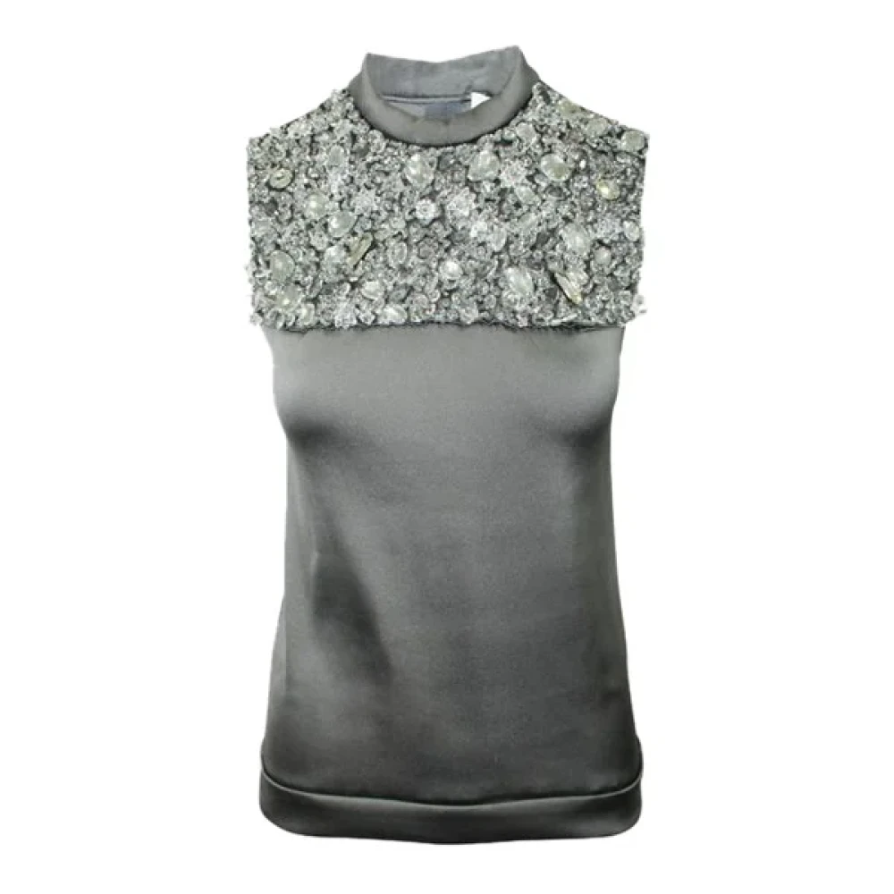 Prada Vintage Pre-owned Polyester tops Gray Dames