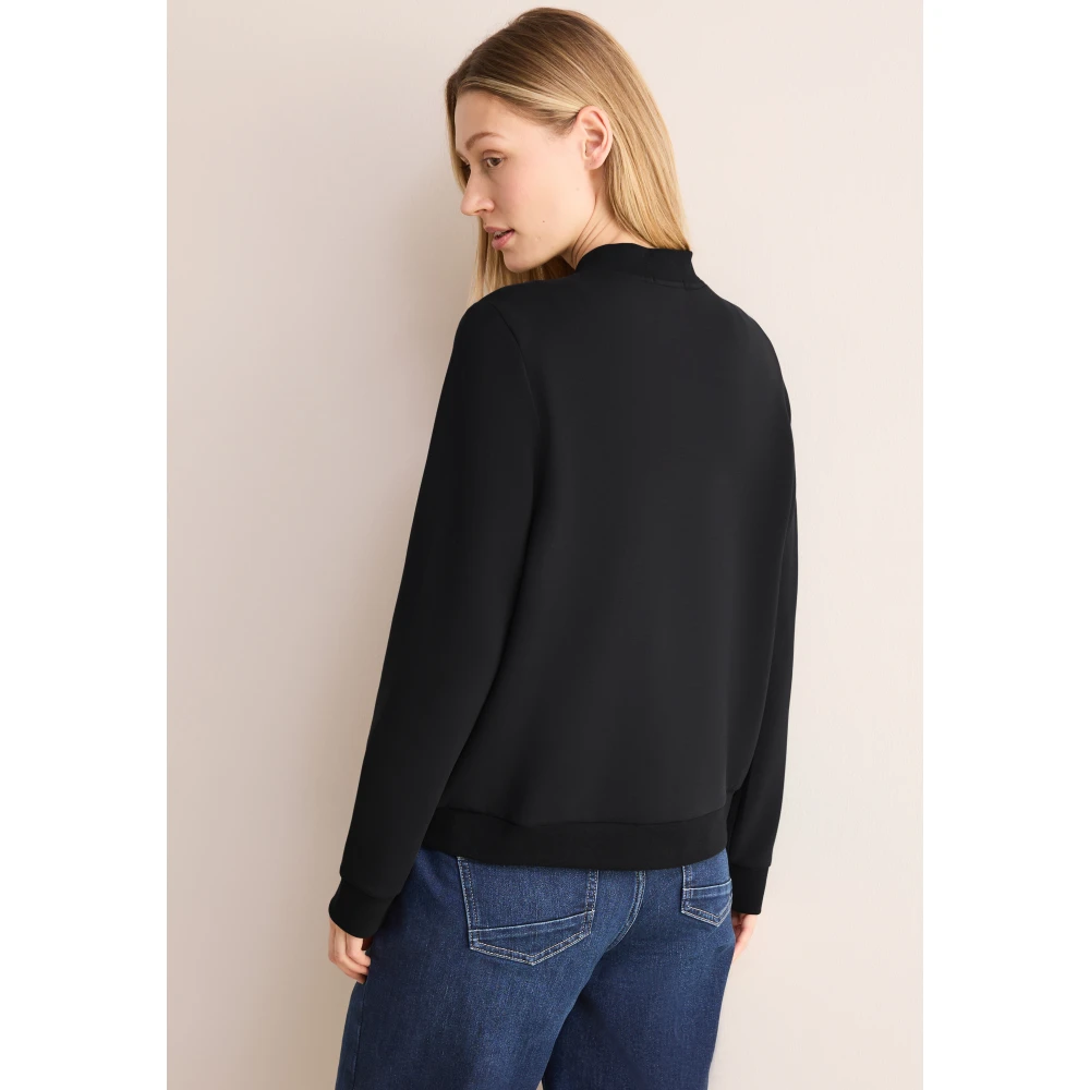 cecil Moderne Blouson Jas met Opstaande Kraag Black Dames