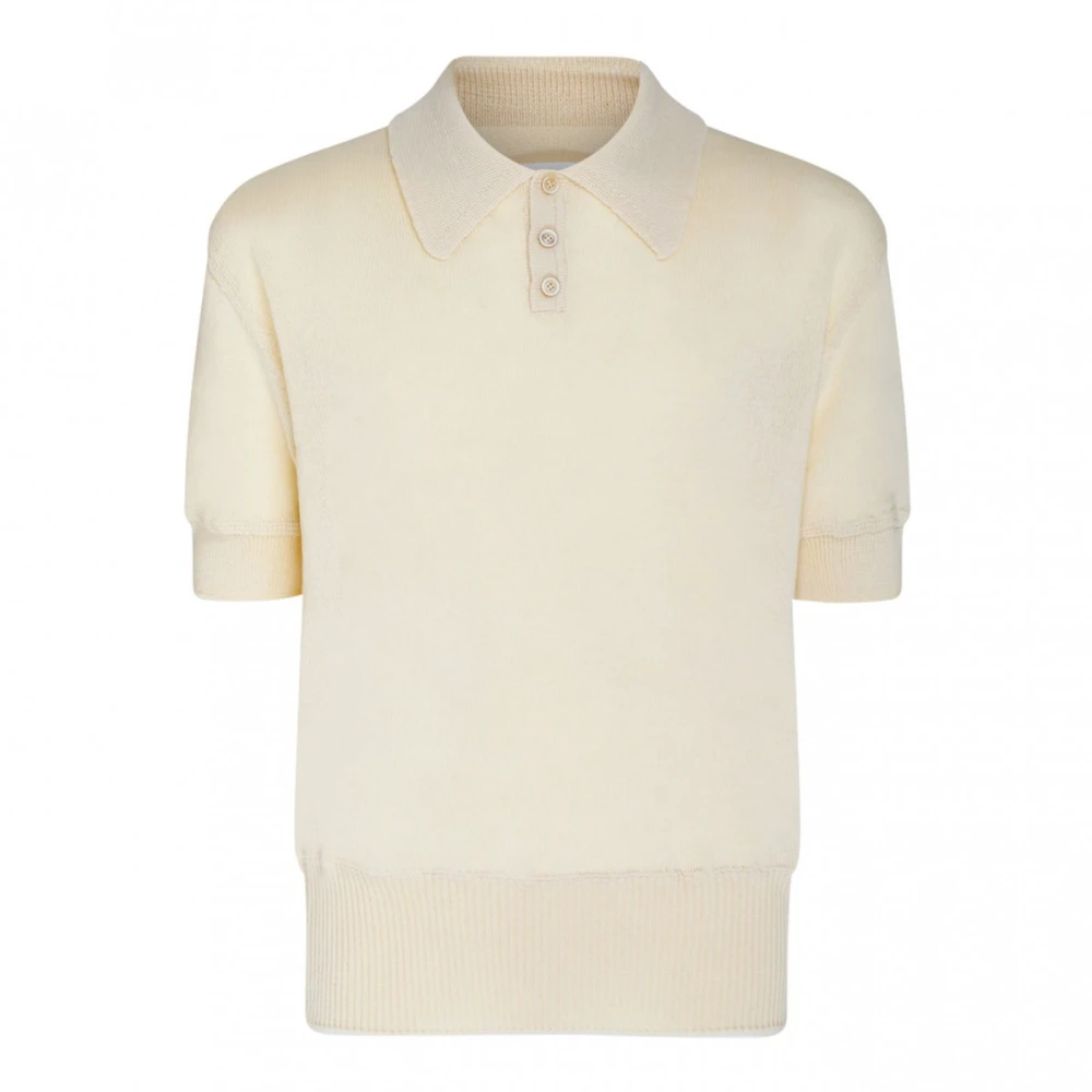 Off-White Ull Strikket Polo Skjorte