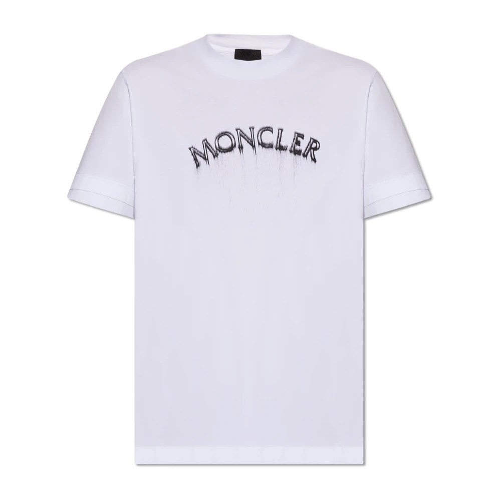 Moncler T-shirt met logo White Heren