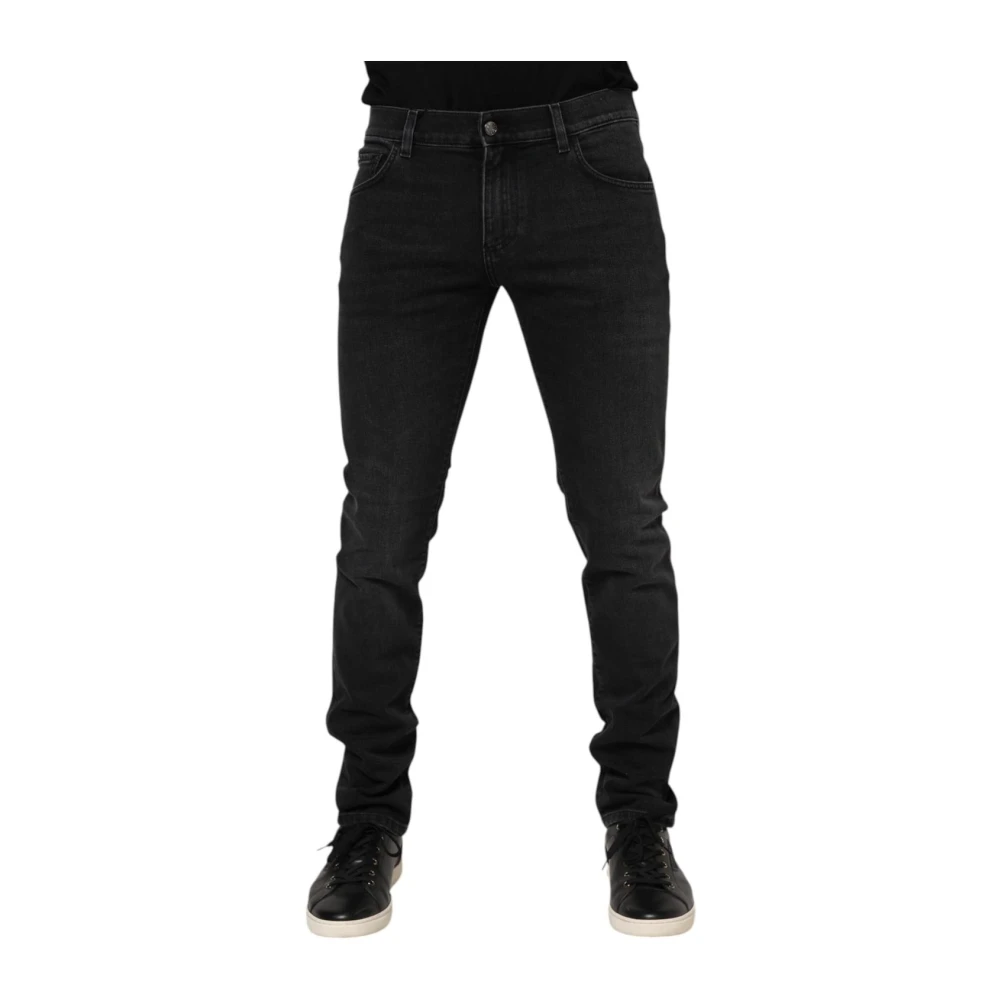 Dolce & Gabbana Men's Gray Slim Fit Jeans, 3XL, Formal Dress Trousers
