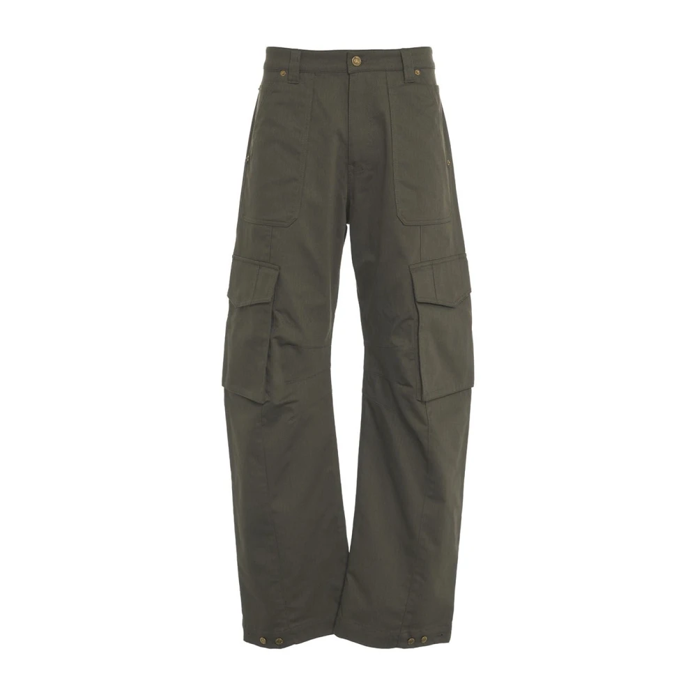 Golden Goose Cargo Pant Mixed Cotton Fabric Green Heren