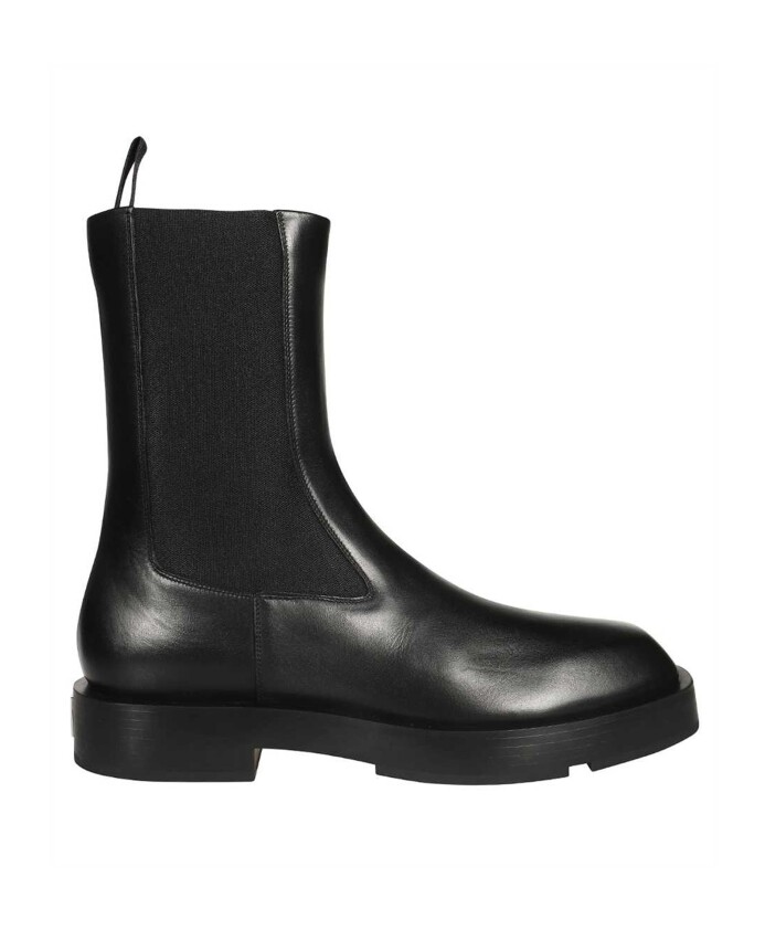 black-leather-chelsea-ankle-boots