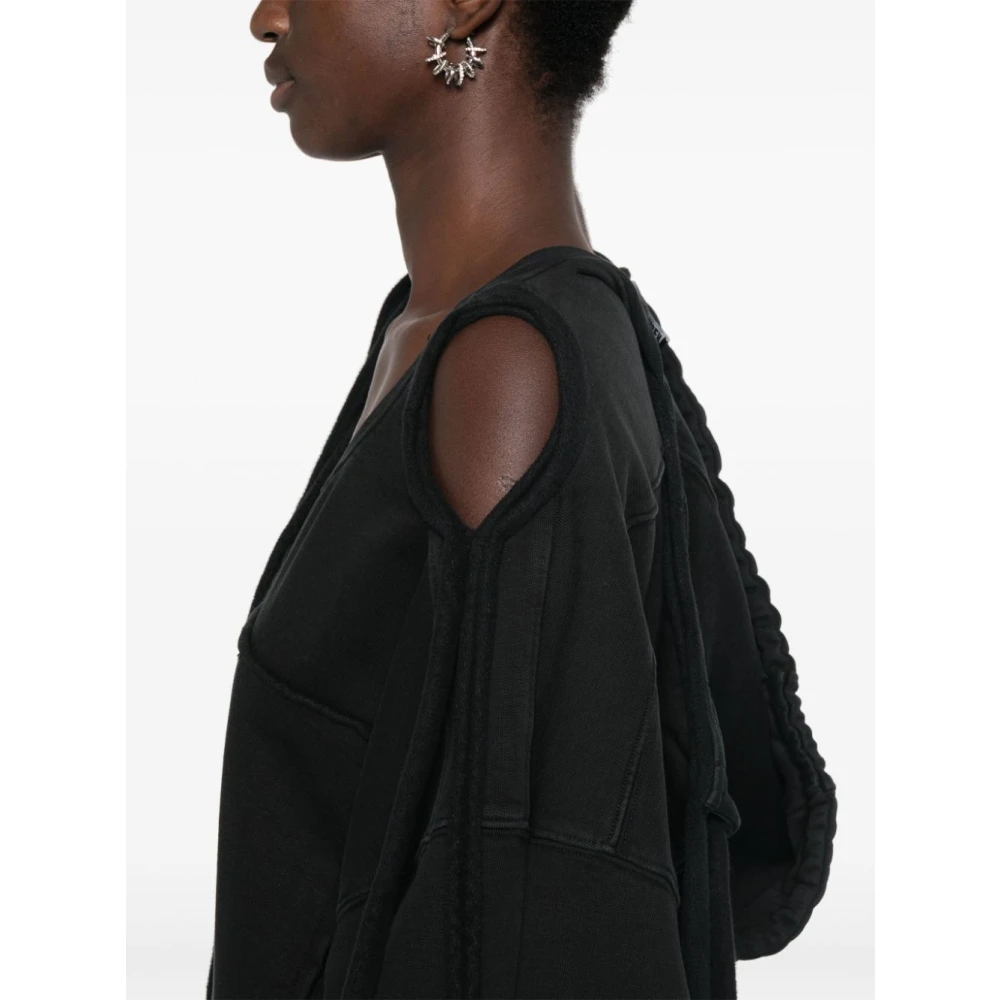 Ottolinger Zwarte Sweater met Deconstructed Design Black Dames