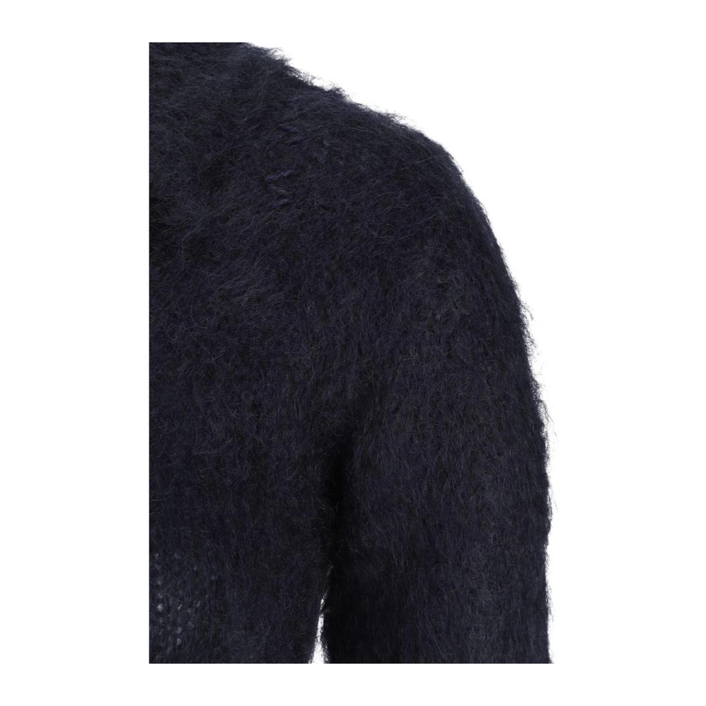 Marni Kortemouw Mohair Wollen Trui Blue Dames
