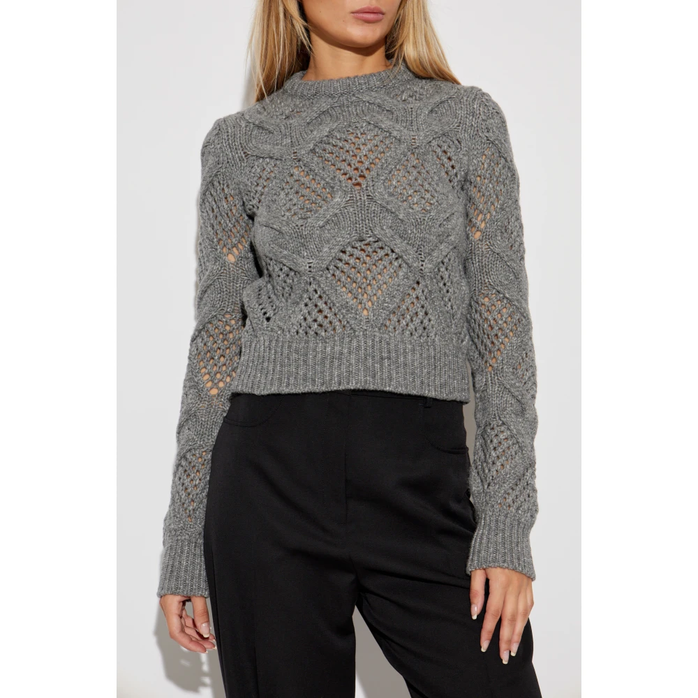 SPORTMAX Gevlochten trui Gray Dames