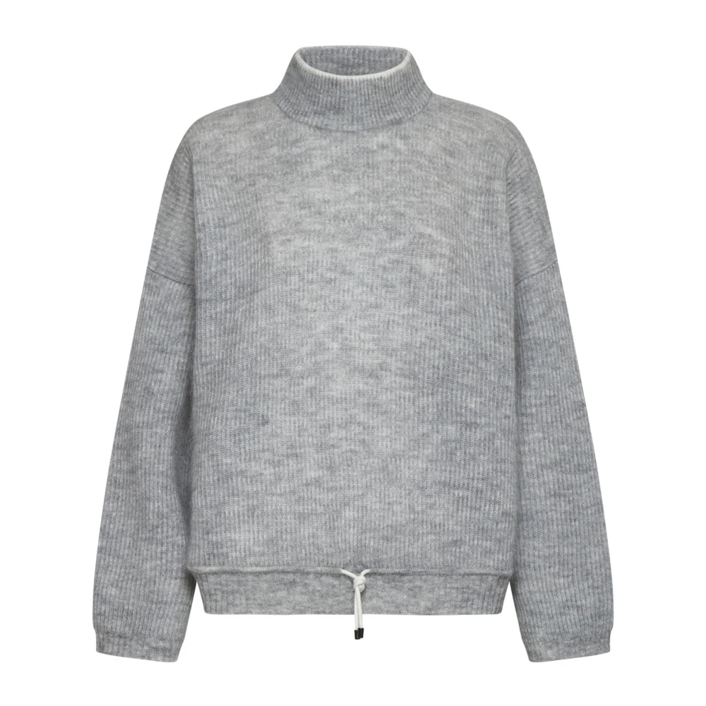 BRUNELLO CUCINELLI Gebreide Mohair Wolmix Trui Gray Dames