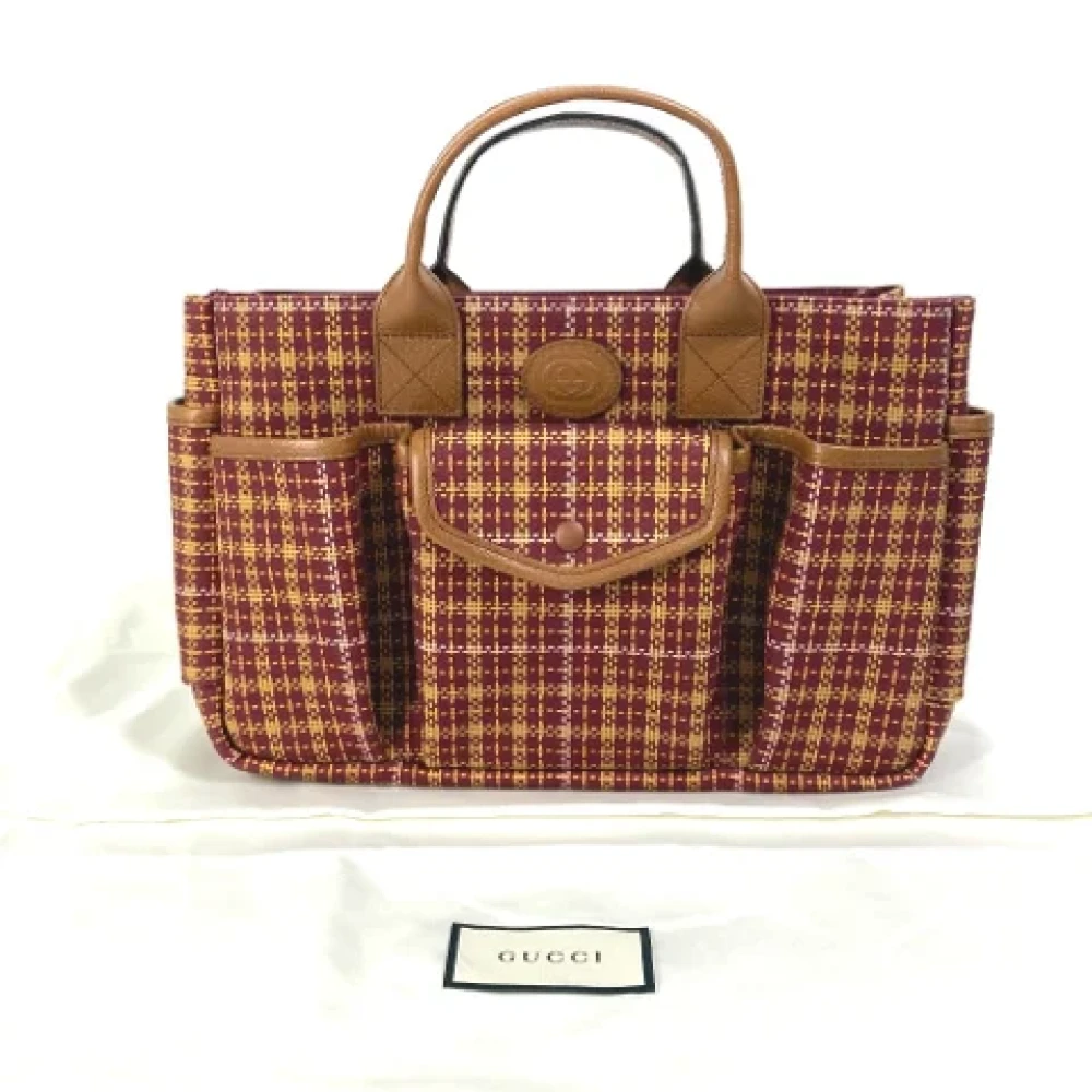 Gucci Vintage Pre-owned Canvas gucci-bags Red Dames