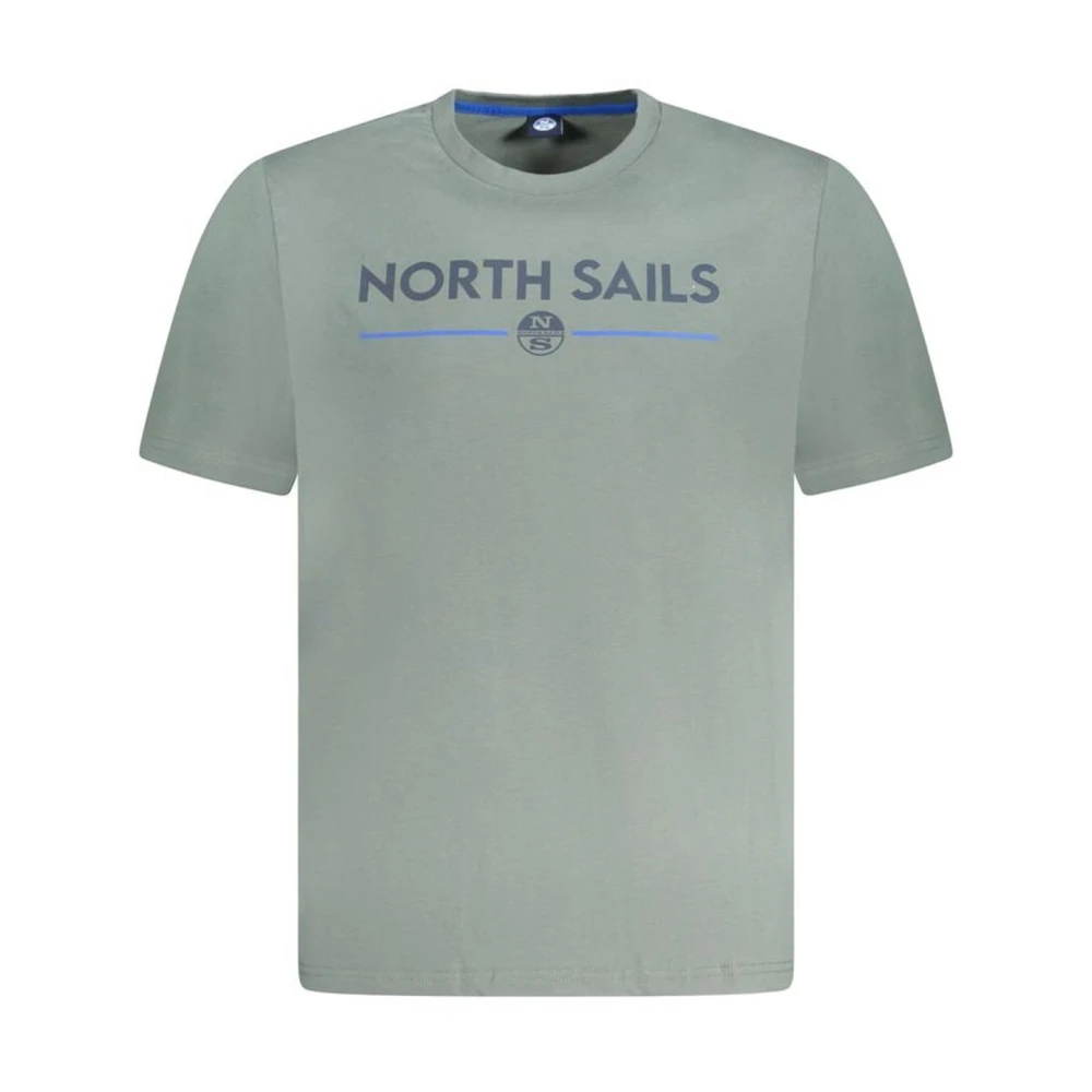 North Sails Groene Crew Neck Katoenen T-Shirt Green Heren