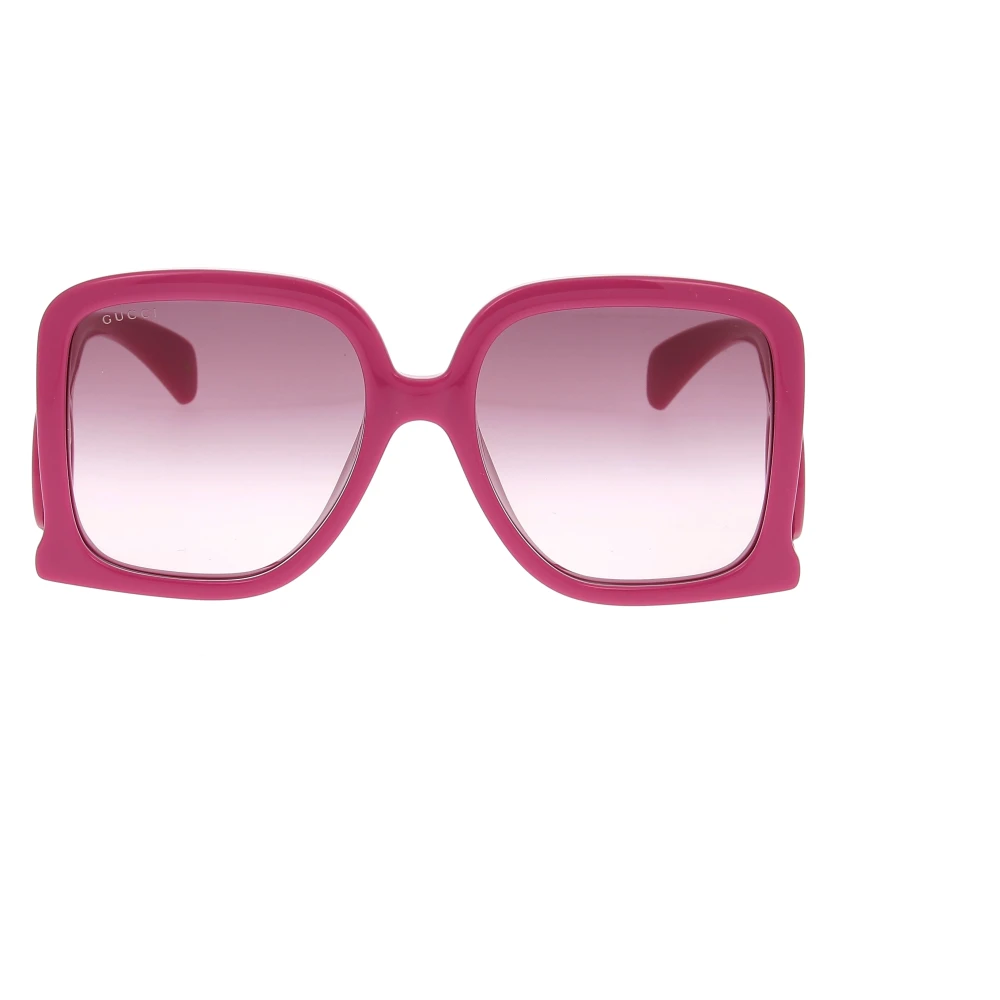 Gucci Vierkante Oversized Zonnebril met GG Interlocking Logo Pink Dames