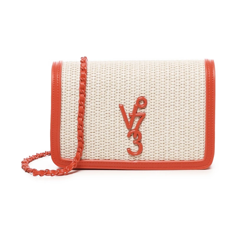 V73 Koraal Schoudertas met Leren Band Multicolor Dames