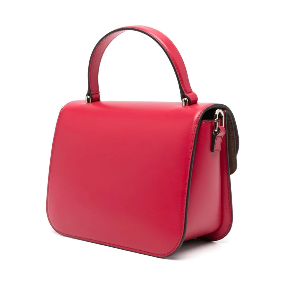 Furla Rode Korrelige Leren Schoudertas Red Dames