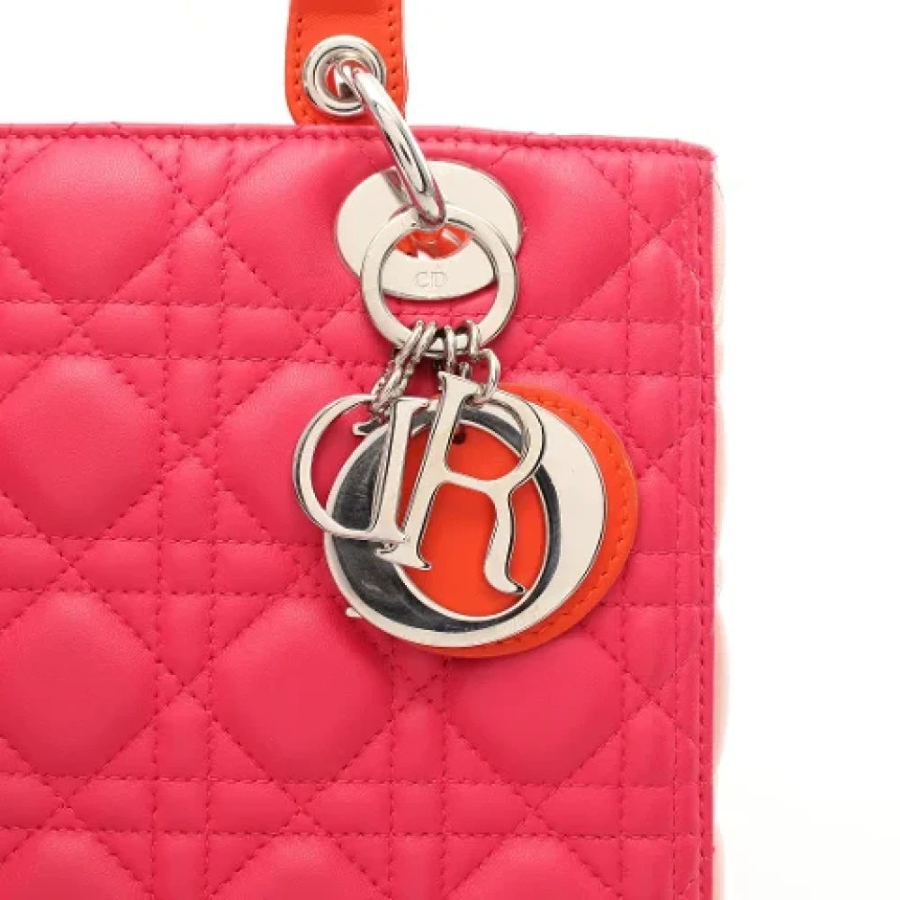 Dior Vintage Pre-owned Leather dior-bags Pink Dames
