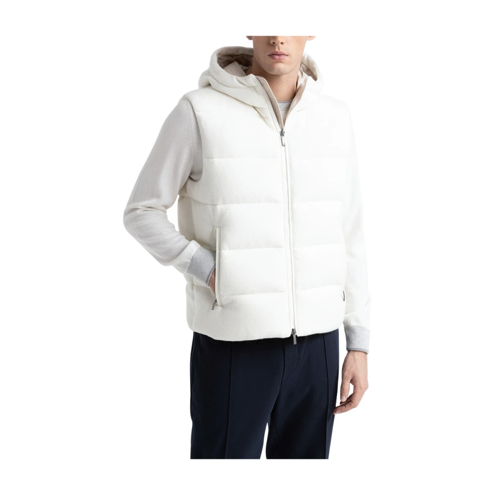 PESERICO Ganzen donsvest in wol en kasjmier White Heren