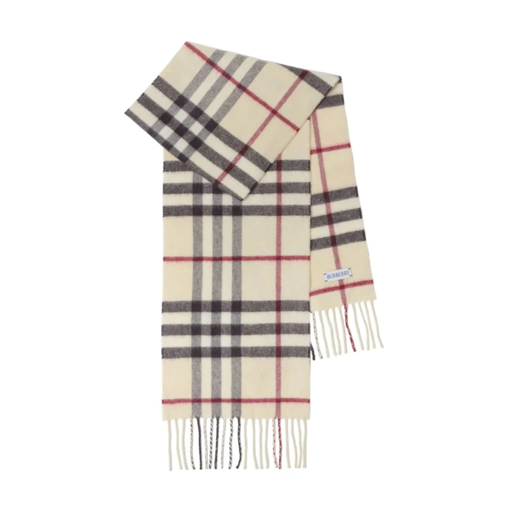 Burberry Check Cashmere Scarf Kids Beige, Unisex