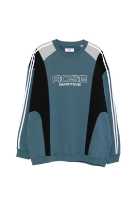 Blå Bomull Crew Neck Sweatshirt