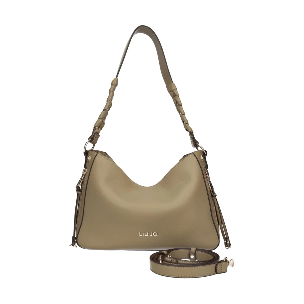 Liu Jo Donna Beige - Borsa A Spalla Con Tracolla Intrecciata Effetto Ghiaia - Bags - One Size