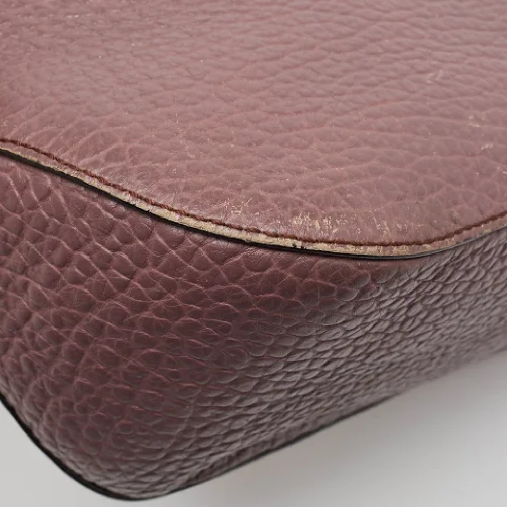 Burberry Vintage Pre-owned Leather handbags Purple Dames