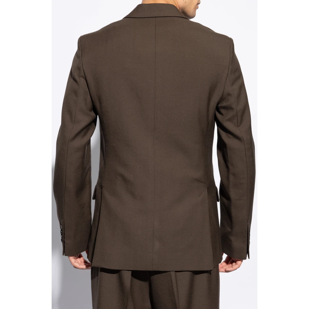 Ami Paris Double-breasted Blazer Brown Heren