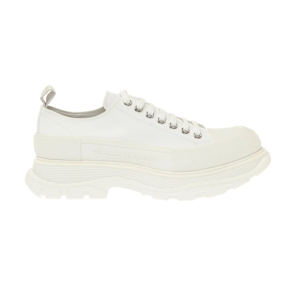 Alexander McQueen Platform sneakers met logo Dames Schoenen Wit