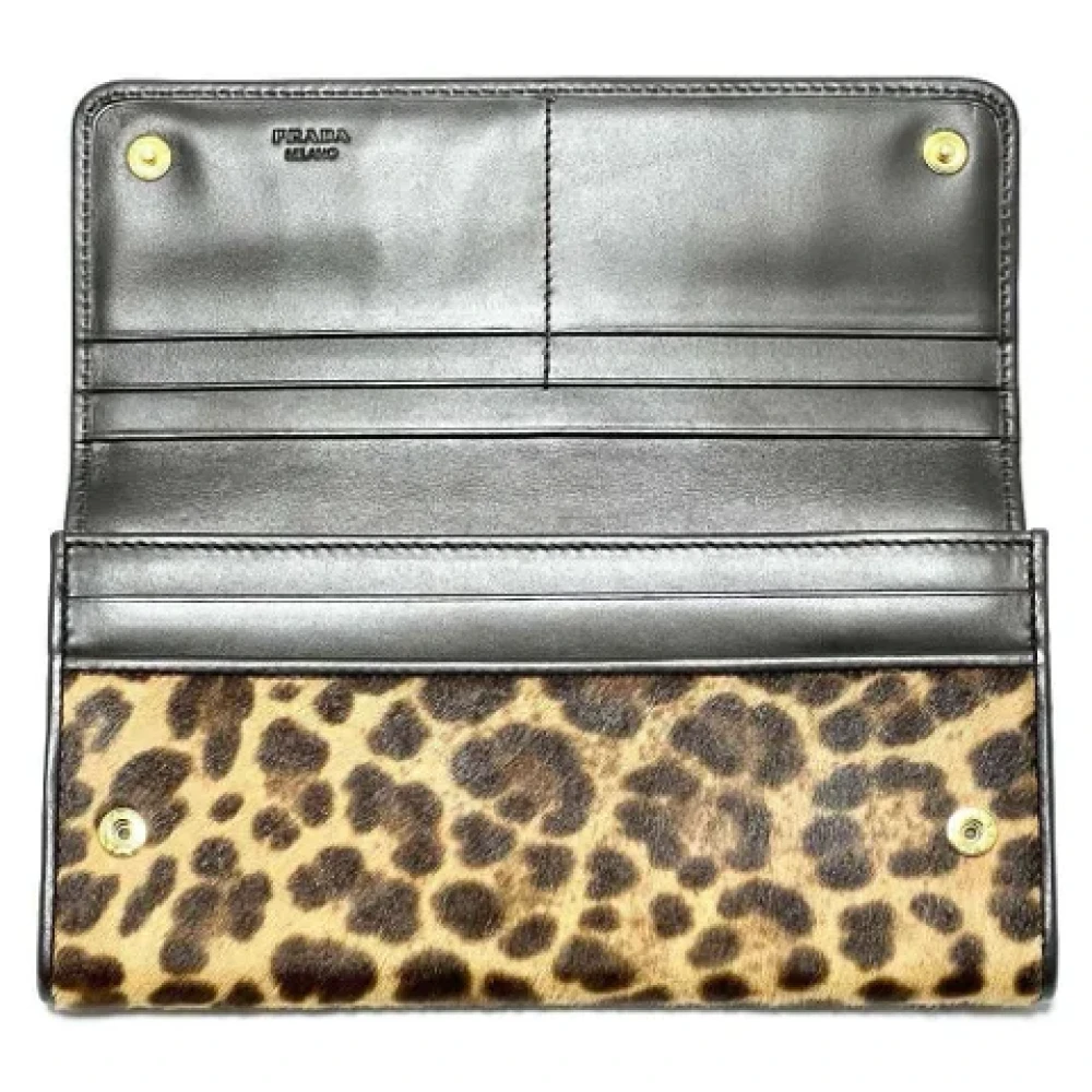 Prada Vintage Pre-owned Leather wallets Brown Dames